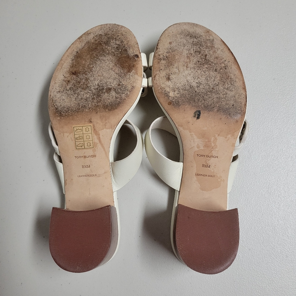 Tory Burch Tiny Miller Toe Ring Block Heels Sanda… - image 7